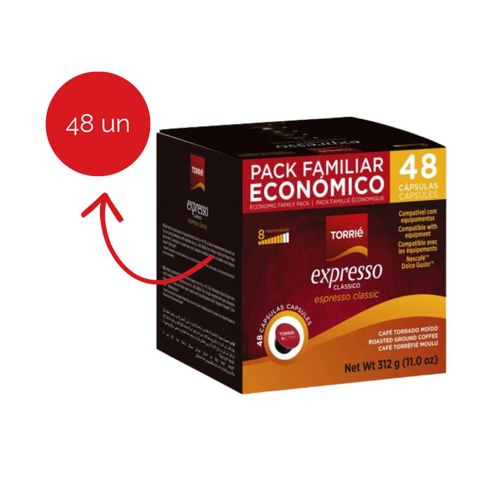 Pack Familiar Torrié Expresso Clássico compatível Dolce Gusto 48 cápsulas