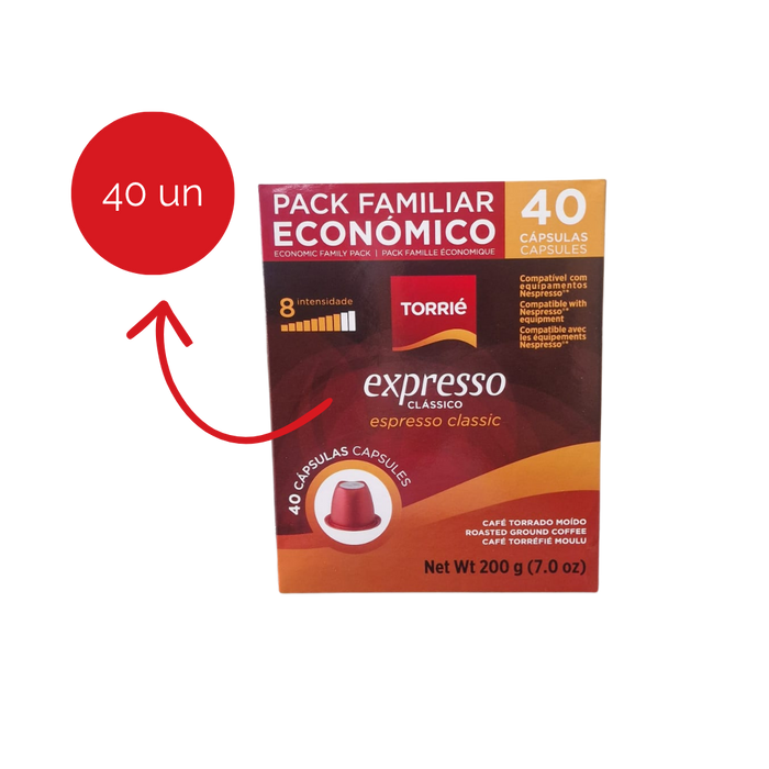 Pack Familiar Torrié Expresso Clássico compatível Nespresso 40 cápsulas