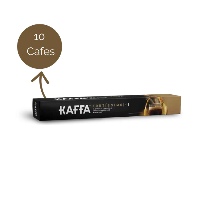 Cápsulas Kaffa Fortíssimo Compatíveis Nespresso 10 Unidades — Plástico