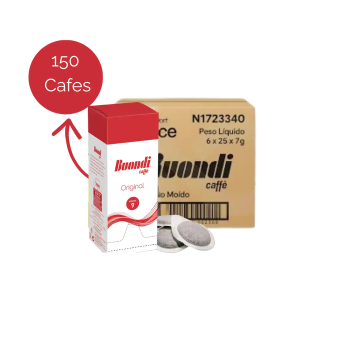 Pastilhas de Café Buondi Original 150 Unidades — Caixa de Transporte