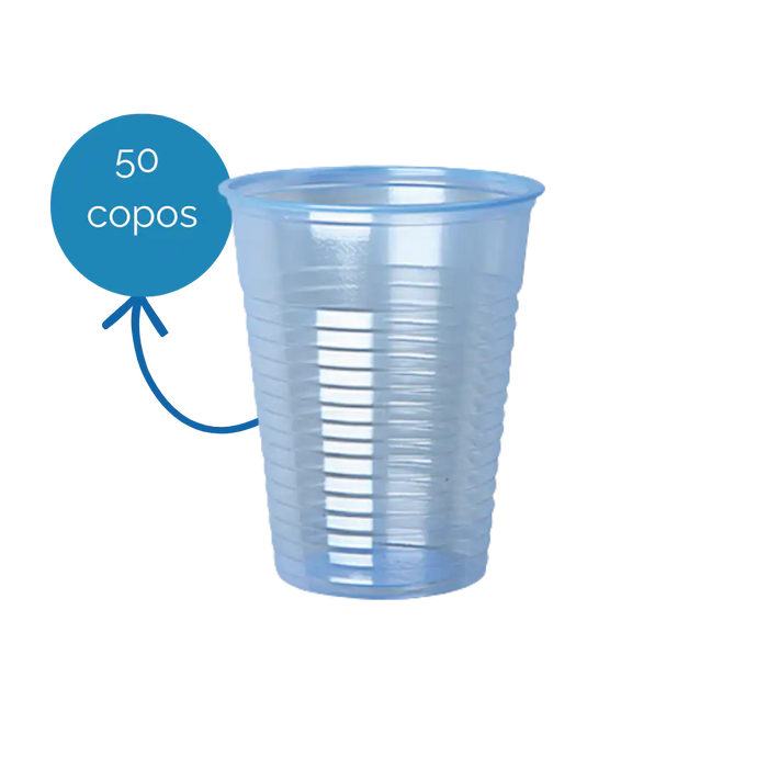 Copos de Água Descartáveis Transparentes 50 Unidades
