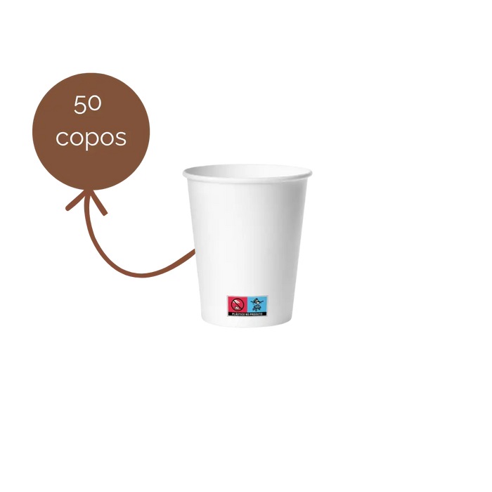 Copos de Papel 3oz para Café e Bebidas Quentes 50 Unidades