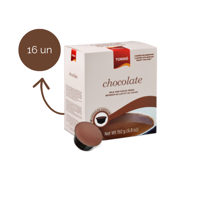 Cápsulas Torrié Chocolate Compatíveis Dolce Gusto 16 Unidades